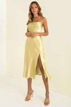 Sundae Muse New Arrivals Portia Dress / Chartreuse