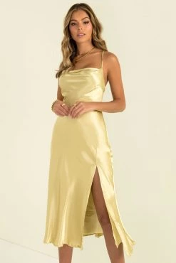 Sundae Muse New Arrivals Portia Dress / Chartreuse