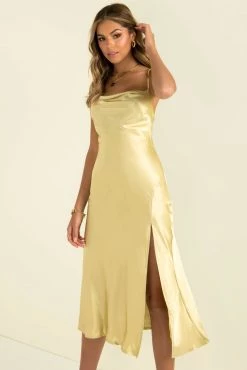 Sundae Muse New Arrivals Portia Dress / Chartreuse