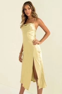 Sundae Muse New Arrivals Portia Dress / Chartreuse