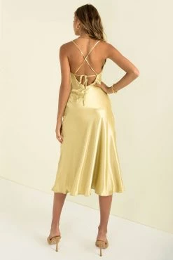 Sundae Muse New Arrivals Portia Dress / Chartreuse