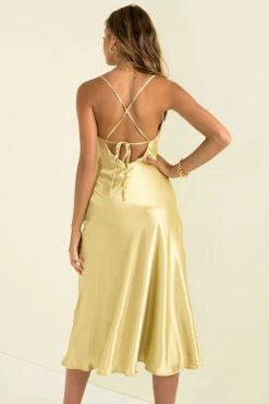 Sundae Muse New Arrivals Portia Dress / Chartreuse