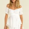 Sundae Muse White Dresses Ruth Playsuit / White