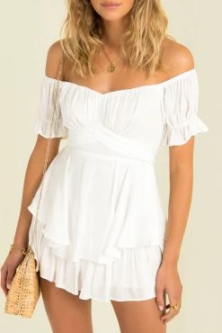 Sundae Muse White Dresses Ruth Playsuit / White