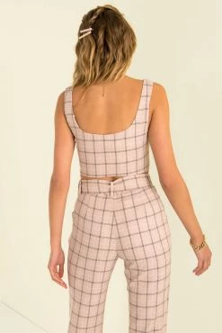 Sundae Muse Claudia Pants / Pink Check Bottoms