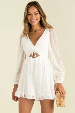 Sundae Muse New Arrivals Hope Playsuit / White