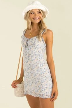 Sundae Muse Floral Dresses Filly Dress / Blue