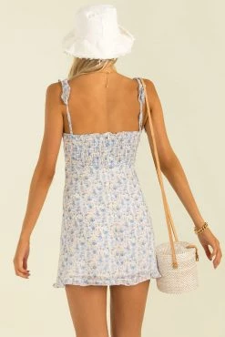 Sundae Muse Floral Dresses Filly Dress / Blue