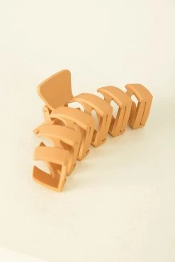 Sundae Muse Wavy Claw Clip / Peach
