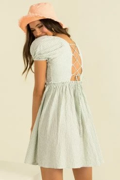 Sundae Muse Maree Dress / Green Check