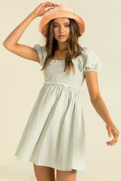 Sundae Muse Maree Dress / Green Check