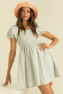 Sundae Muse Maree Dress / Green Check