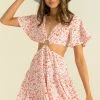 Sundae Muse New Arrivals Leoni Dress / Pink Floral 2 Sundae Muse New Arrivals Leoni Dress / Pink Floral