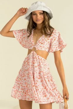 Sundae Muse New Arrivals Leoni Dress / Pink Floral