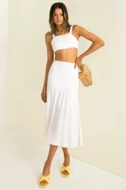Sundae Muse New Arrivals Cara Skirt / White