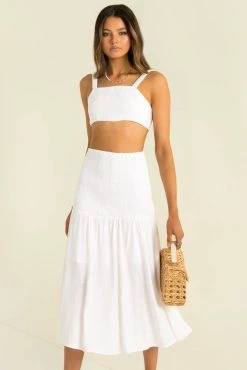 Sundae Muse New Arrivals Cara Skirt / White