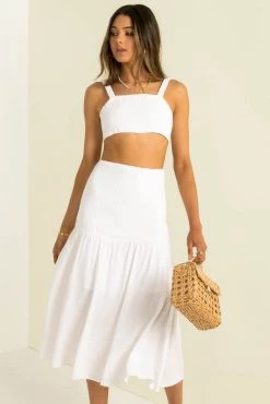 Sundae Muse New Arrivals Cara Skirt / White