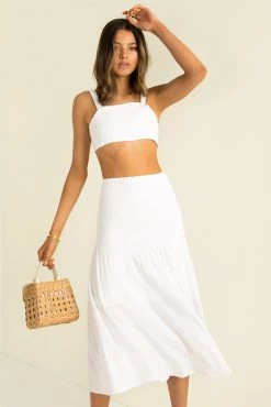 Sundae Muse New Arrivals Cara Skirt / White