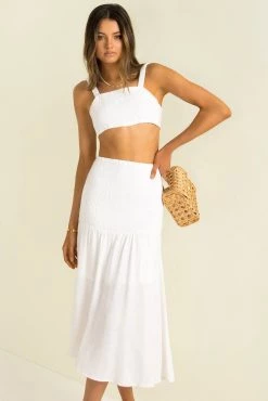 Sundae Muse New Arrivals Cara Skirt / White