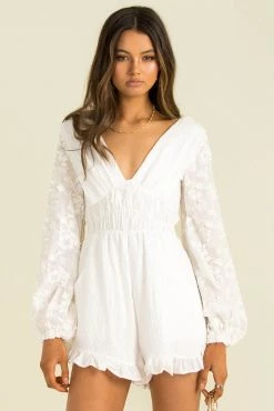 Sundae Muse Valeria Playsuit / White New Arrivals
