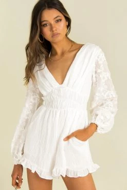 Sundae Muse Valeria Playsuit / White New Arrivals