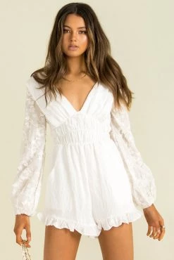 Sundae Muse Valeria Playsuit / White New Arrivals