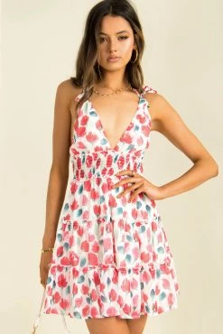 Sundae Muse Hilda Dress / Red Floral DRESSES