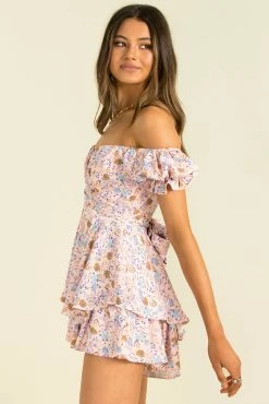 Sundae Muse Ruth Playsuit / Pink Floral Playsuits & Rompers