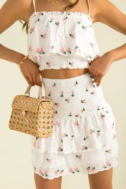 Sundae Muse New Arrivals Milee Skirt / Pink Floral