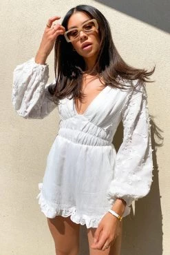 Sundae Muse Valeria Playsuit / White New Arrivals