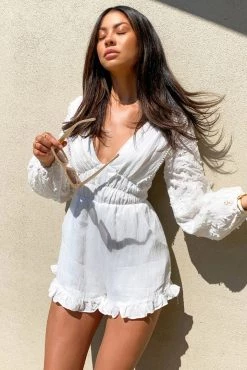 Sundae Muse Valeria Playsuit / White New Arrivals