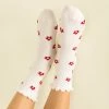 Sundae Muse Daisy Frill Socks / White
