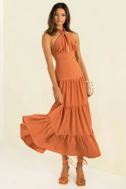 Sundae Muse New Arrivals Gia Dress / Rust