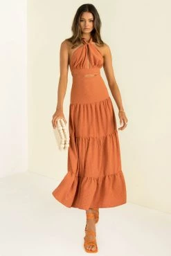 Sundae Muse New Arrivals Gia Dress / Rust