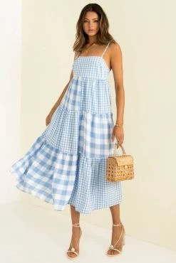 Sundae Muse DRESSES Bask Dress / Blue Check 31 Sundae Muse DRESSES Bask Dress / Blue Check
