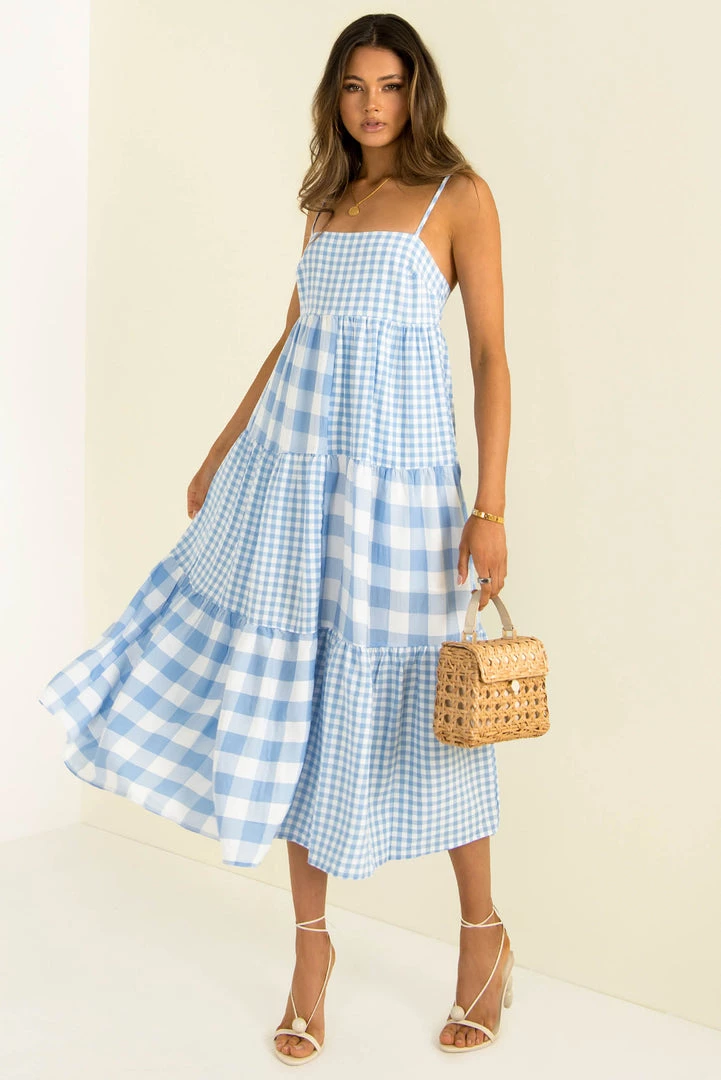 Sundae Muse DRESSES Bask Dress / Blue Check 14 Sundae Muse DRESSES Bask Dress / Blue Check