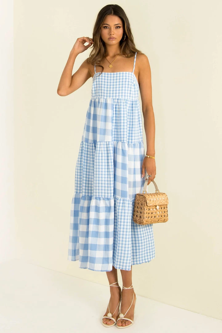 Sundae Muse DRESSES Bask Dress / Blue Check 18 Sundae Muse DRESSES Bask Dress / Blue Check