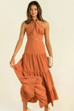 Sundae Muse New Arrivals Gia Dress / Rust