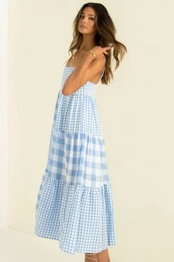 Sundae Muse DRESSES Bask Dress / Blue Check 26 Sundae Muse DRESSES Bask Dress / Blue Check