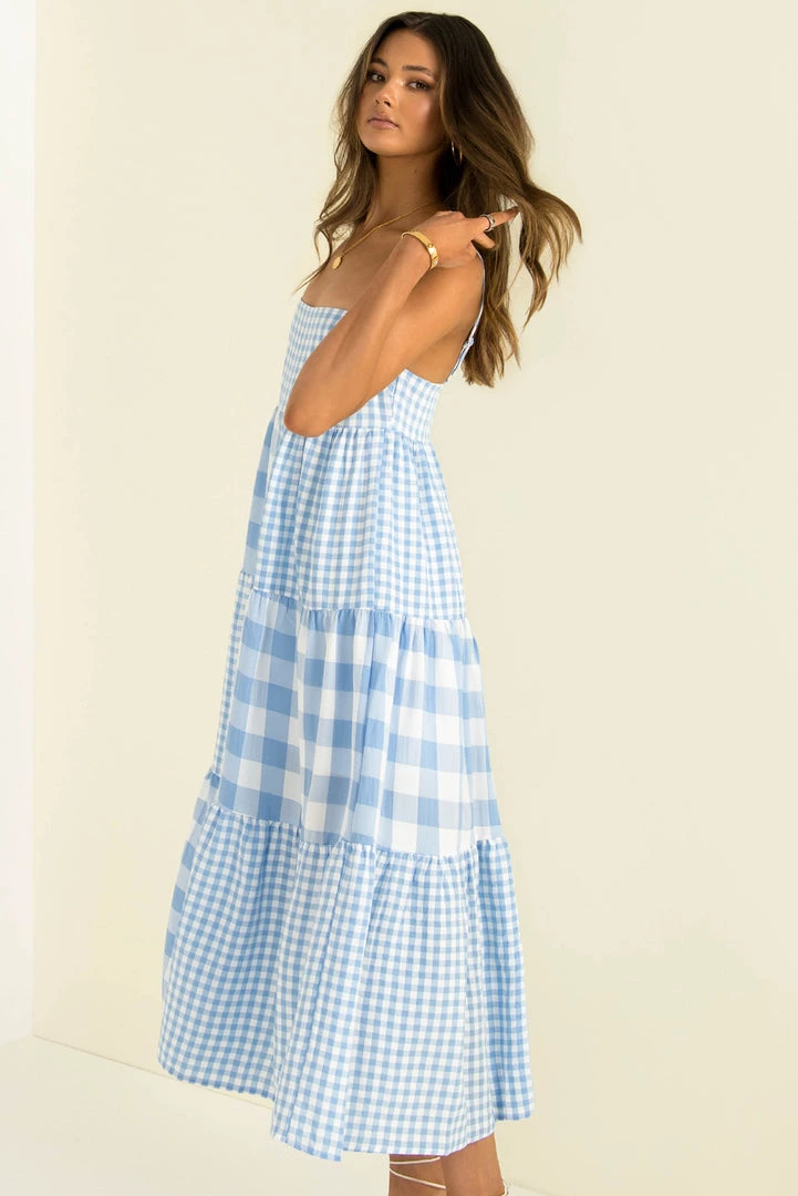 Sundae Muse DRESSES Bask Dress / Blue Check 9 Sundae Muse DRESSES Bask Dress / Blue Check
