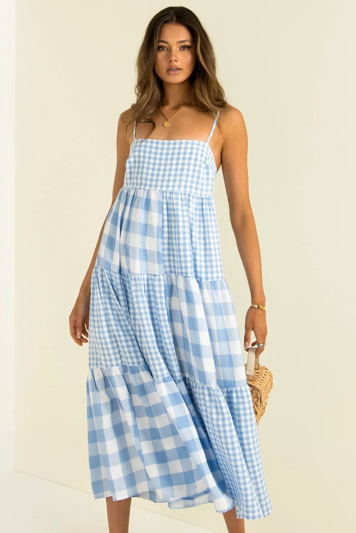 Sundae Muse DRESSES Bask Dress / Blue Check 15 Sundae Muse DRESSES Bask Dress / Blue Check