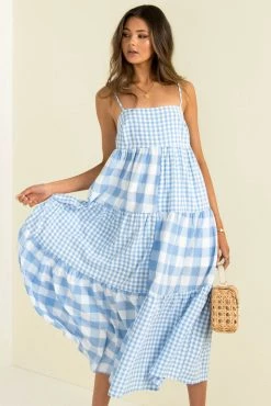 Sundae Muse DRESSES Bask Dress / Blue Check 27 Sundae Muse DRESSES Bask Dress / Blue Check