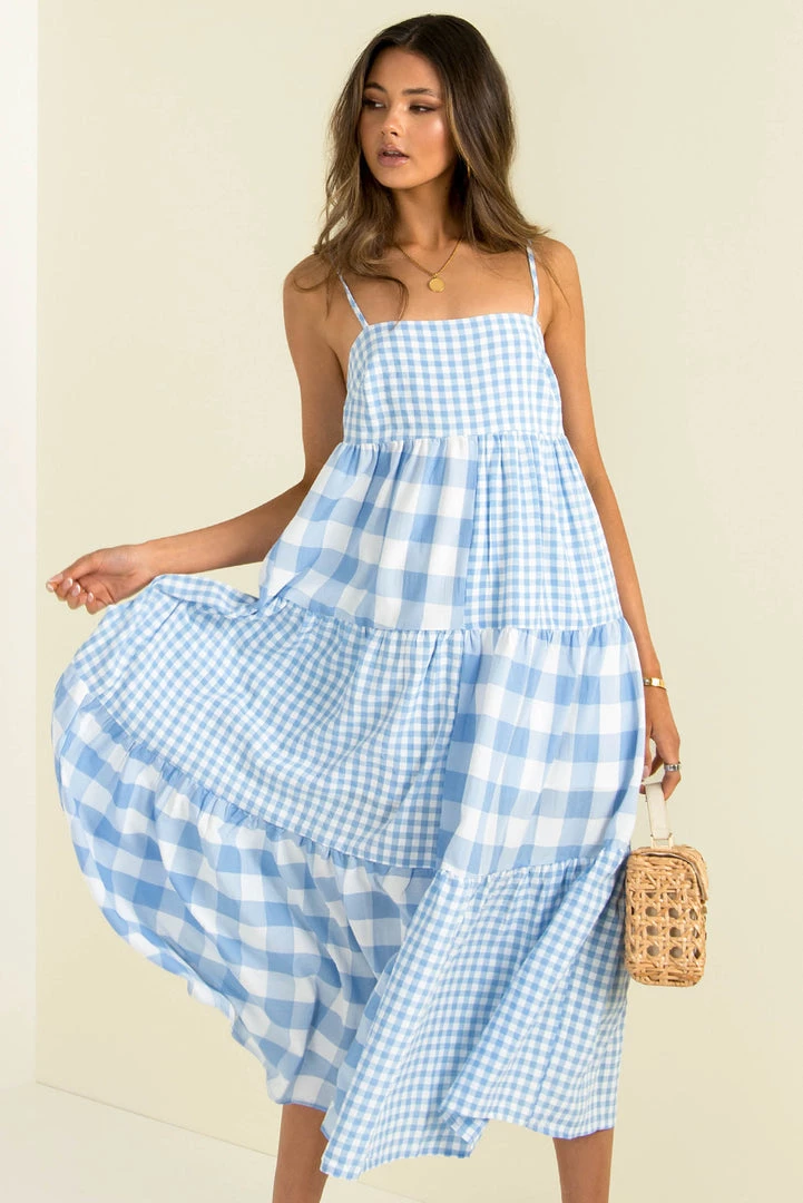 Sundae Muse DRESSES Bask Dress / Blue Check 10 Sundae Muse DRESSES Bask Dress / Blue Check