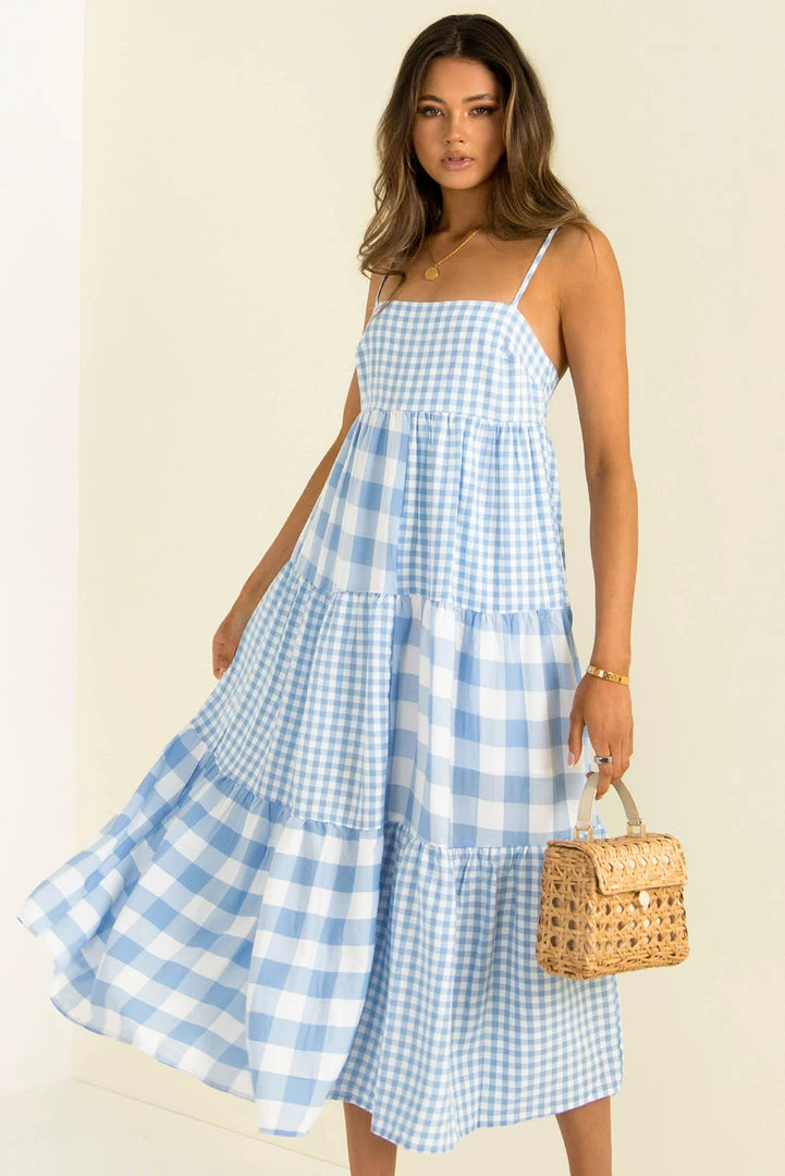 Sundae Muse DRESSES Bask Dress / Blue Check 7 Sundae Muse DRESSES Bask Dress / Blue Check