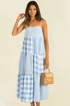Sundae Muse DRESSES Bask Dress / Blue Check 37 Sundae Muse DRESSES Bask Dress / Blue Check