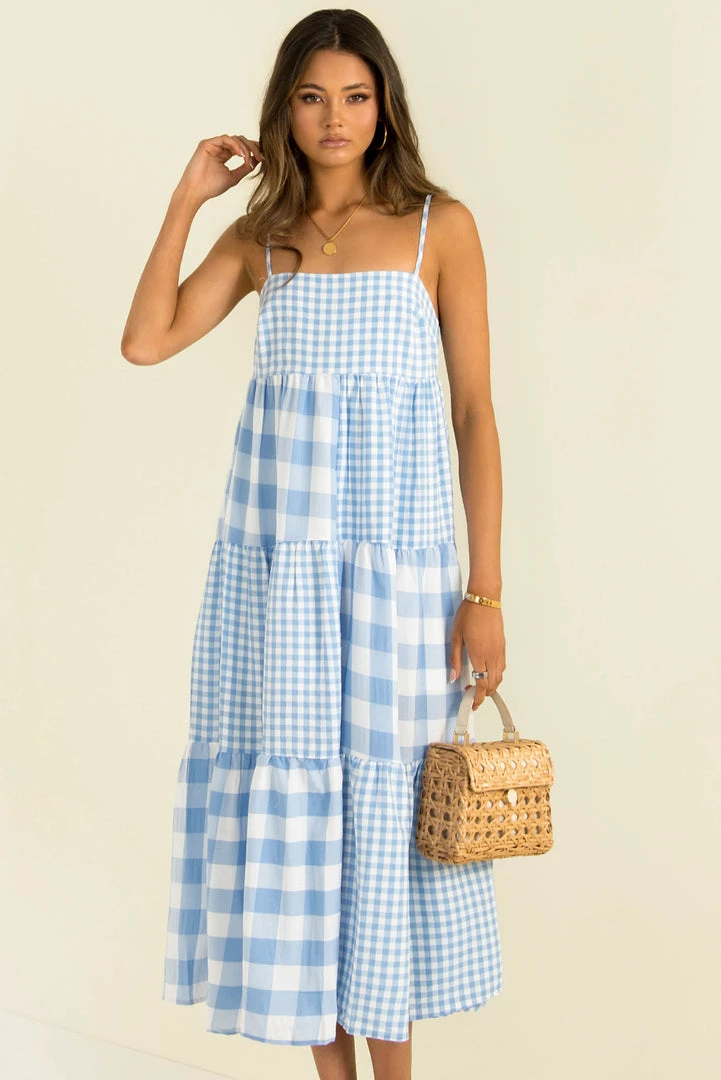 Sundae Muse DRESSES Bask Dress / Blue Check 20 Sundae Muse DRESSES Bask Dress / Blue Check
