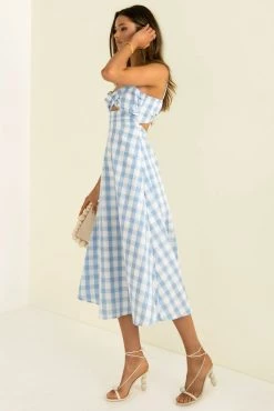 Sundae Muse Bettie Dress / Blue Check DRESSES