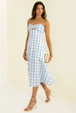 Sundae Muse Bettie Dress / Blue Check DRESSES