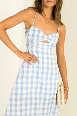Sundae Muse Bettie Dress / Blue Check DRESSES