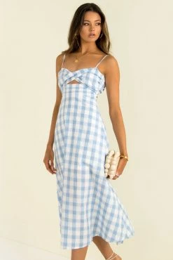 Sundae Muse Bettie Dress / Blue Check DRESSES